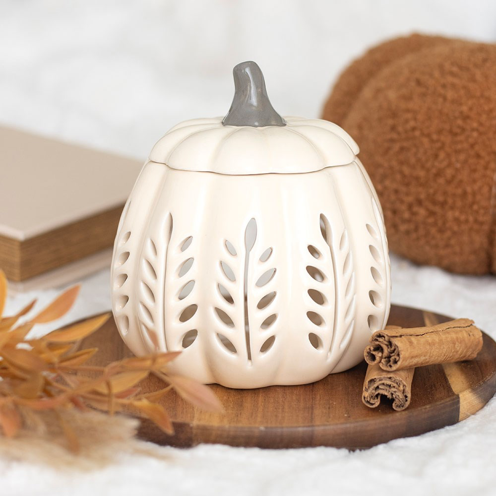 Cream pumpkin wax burner