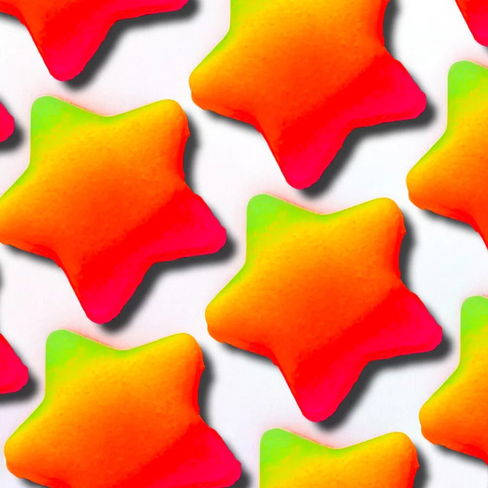 neon star bath bomb