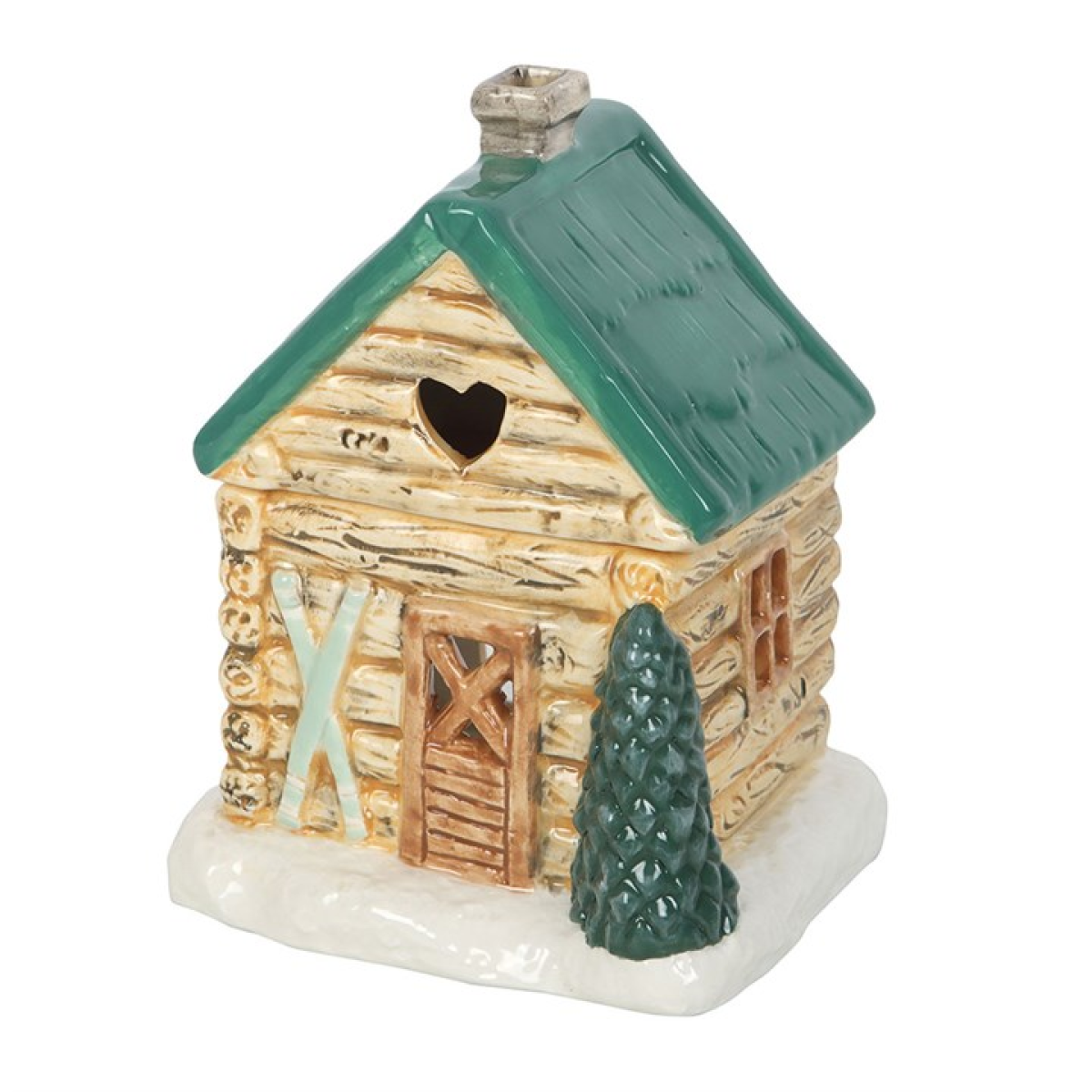 Cabin Ski Chalet Ceramic Oil Burner