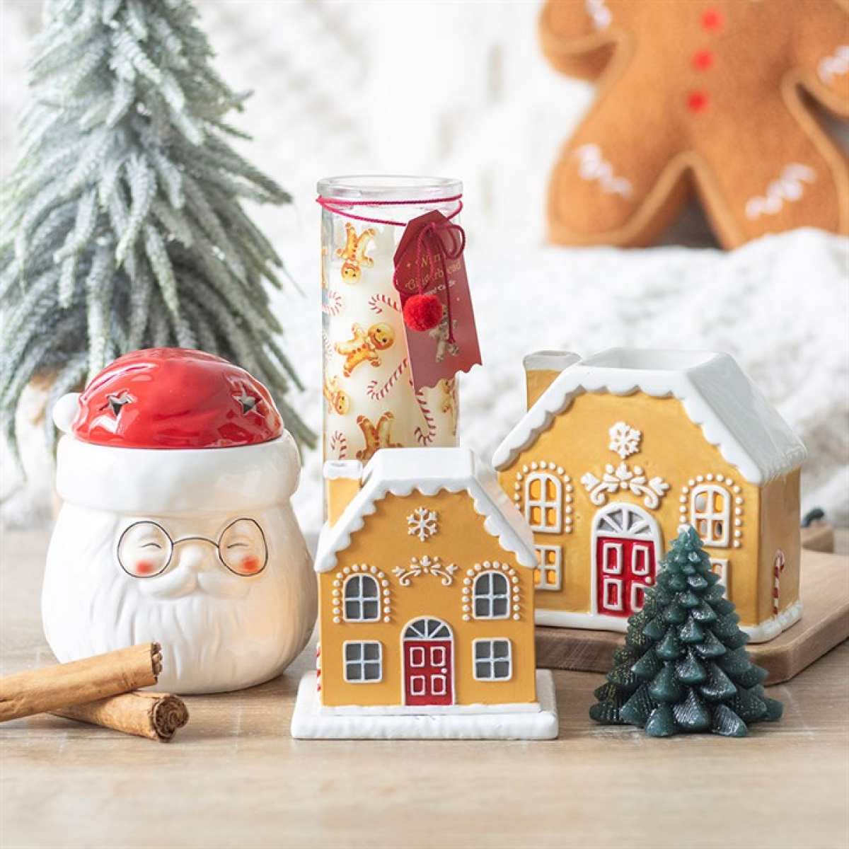 Santa Claus Shaped Ceramic Oil Burner and Wax Warmer
