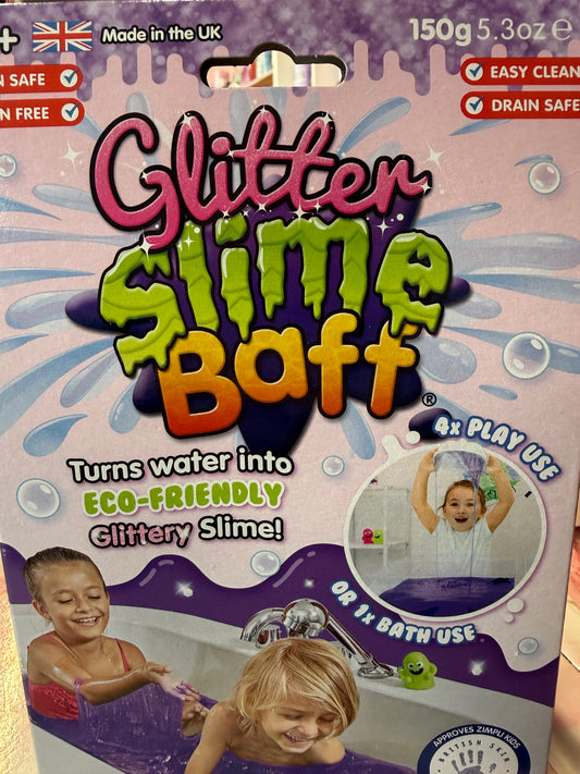 Glitter slime baff