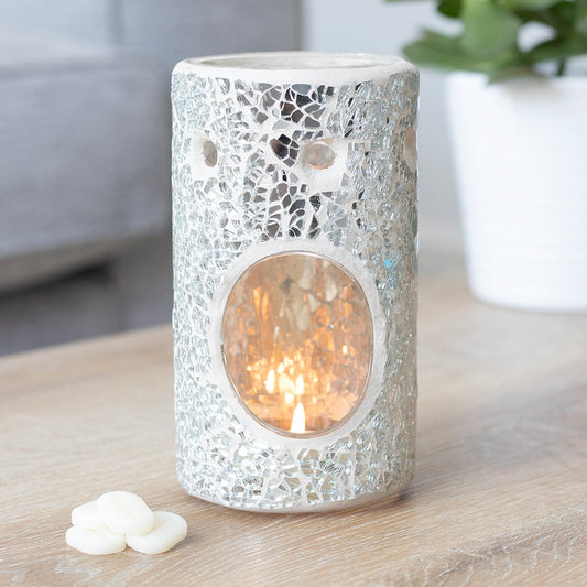 Silver Pillar Oil Burner and Wax Warmer