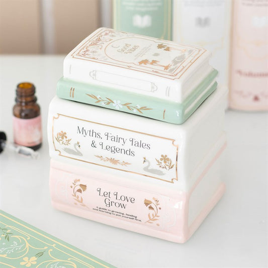 fairytale book stack burner