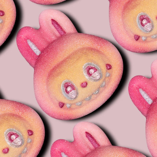 pink labubu bath bomb