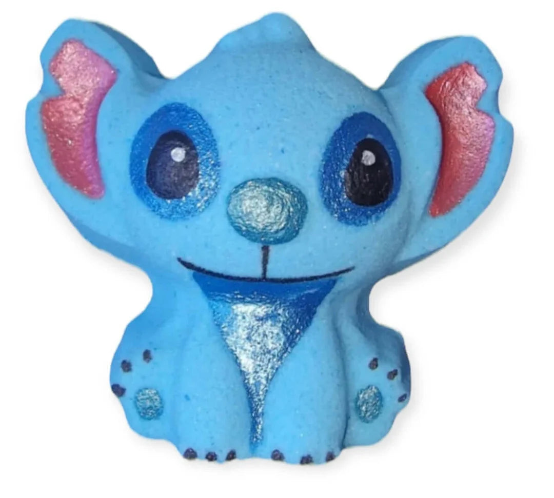 blue stitch bath bomb