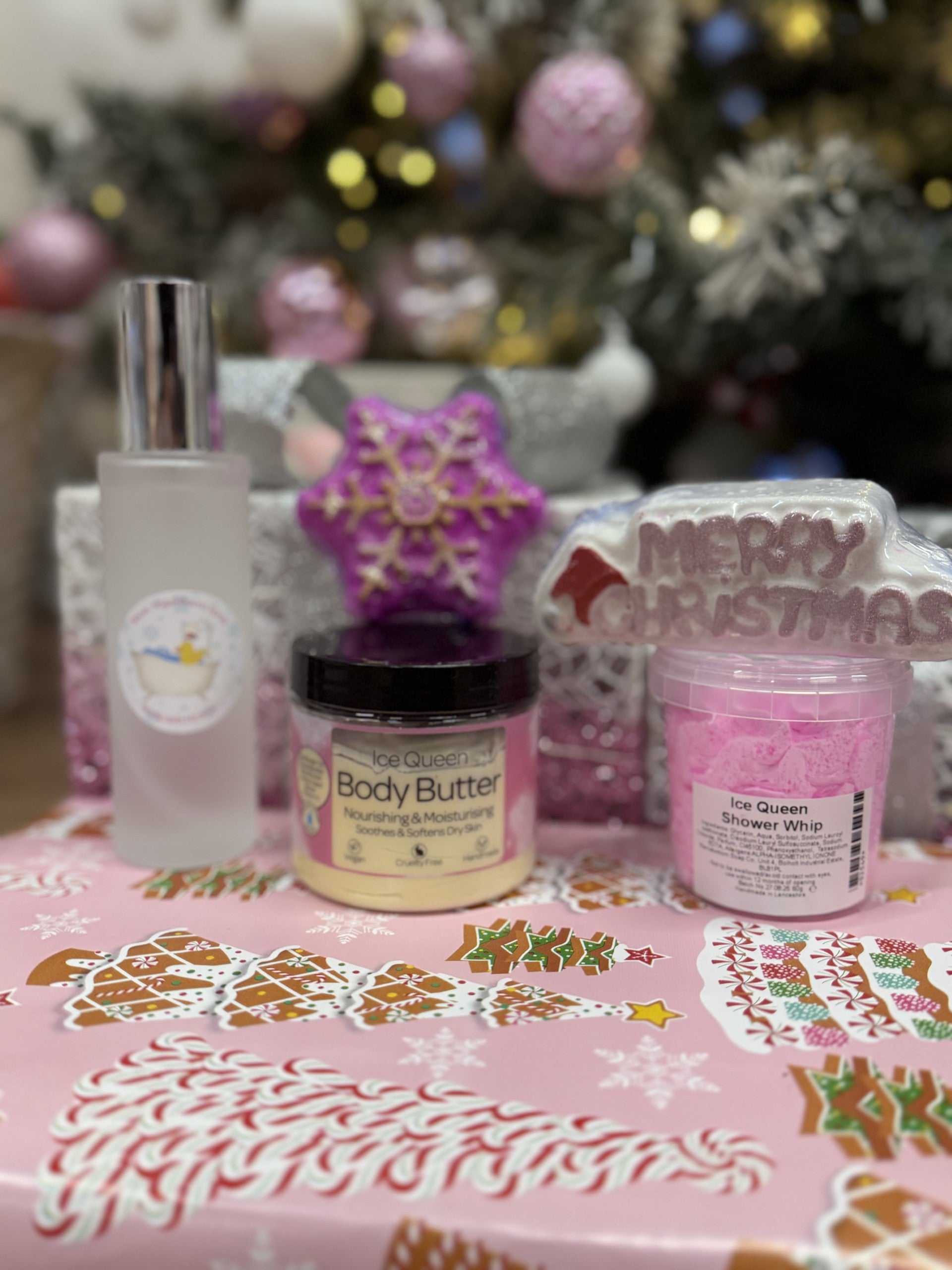 bath bomb, soap, body butter, room spray, gift
