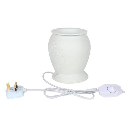 Tree of Life White Ceramic Electric  Wax Warmer