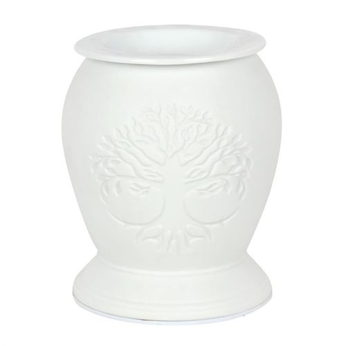 Tree of Life White Ceramic Electric  Wax Warmer